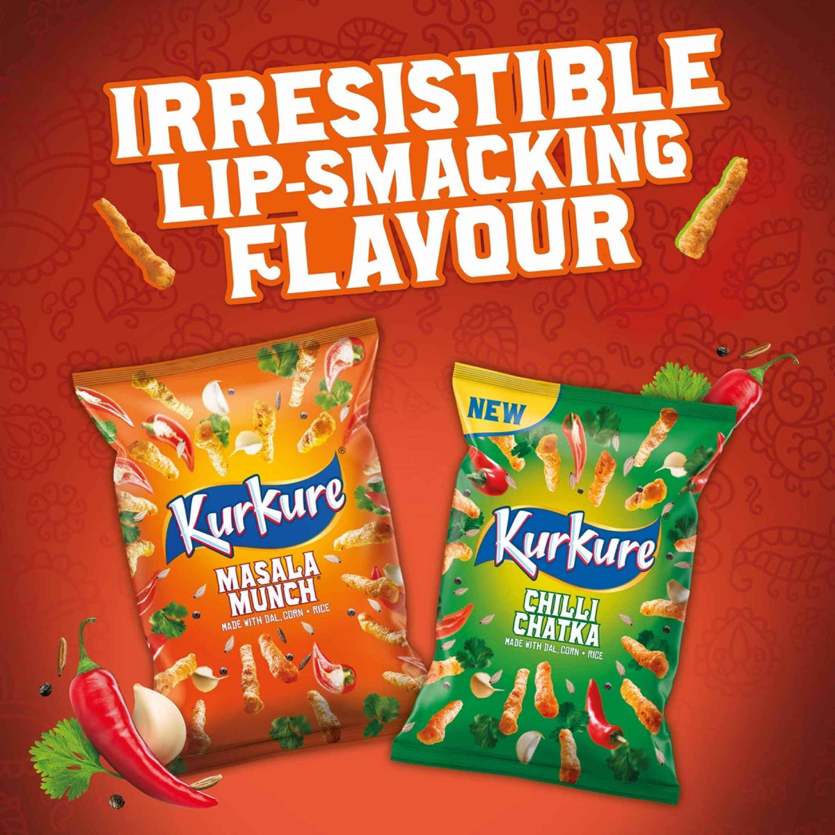 Chilli Chatka Sharing Bag Crisps 100g by KURKURE