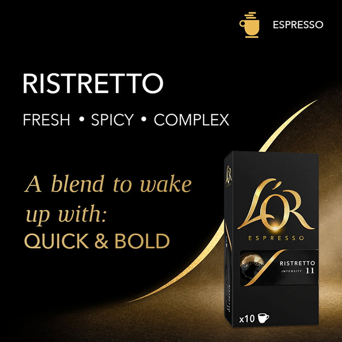 . Espresso Ristretto Coffee Pods X10 52g by L'OR