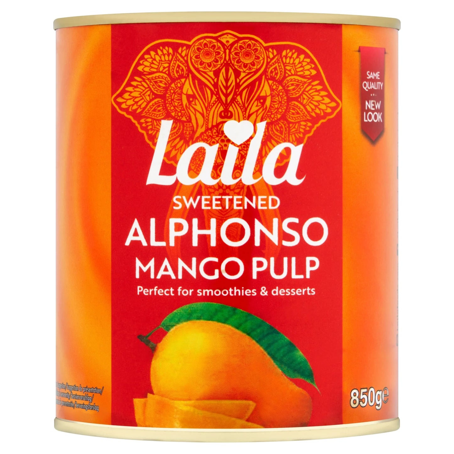 Alphonso Mango Pulp 850g by LAILA