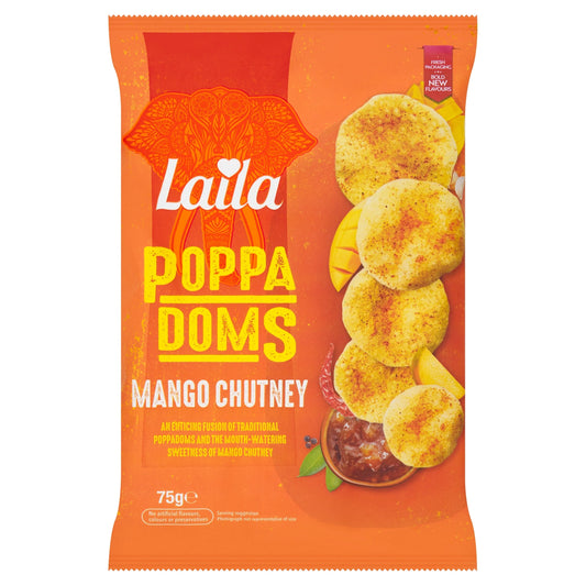 Mini Poppadoms Mango Chutney 75g by LAILA