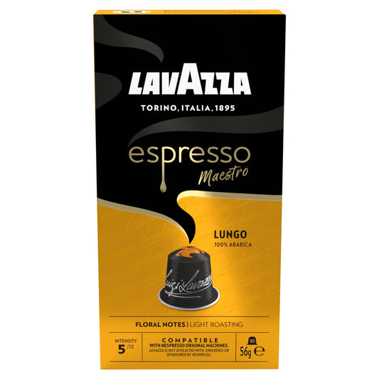 Espresso Lungo Coffee Capsules X10 45g by LAVAZZA