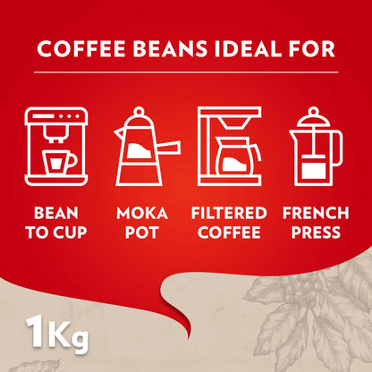 Qualita Rossa Coffee Beans 1kg by LAVAZZA