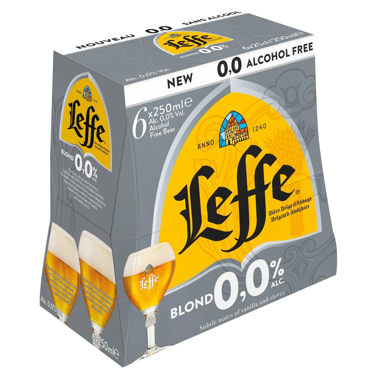 Blonde 0% Alcohol Free Beer 6x250ml by LEFFE