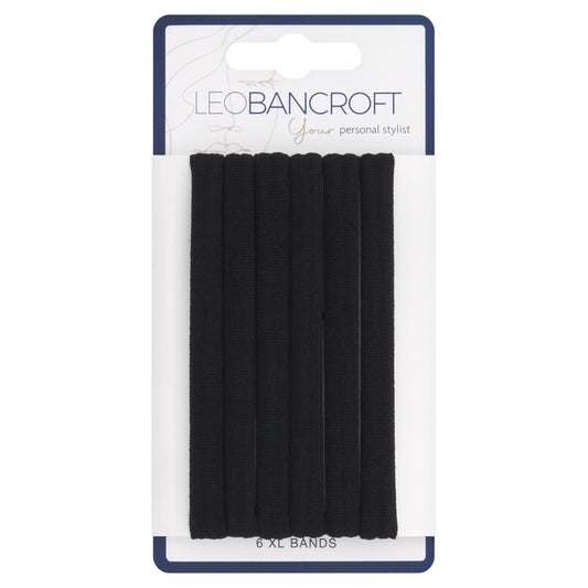 Extra Large Soft Bands Black 6 Pack by LEO BANCROFT