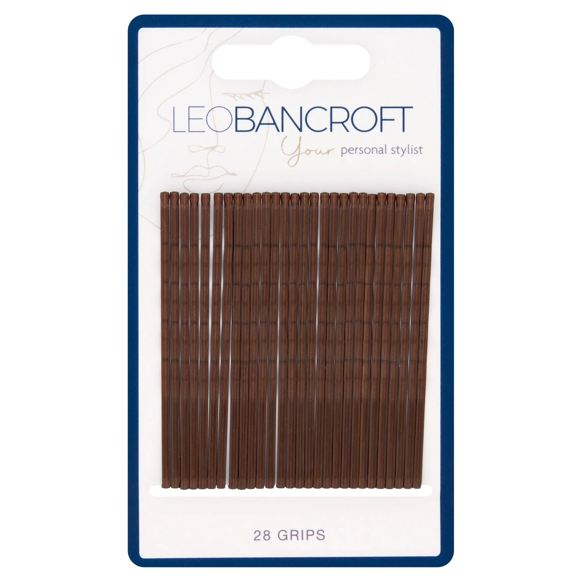 Large Hair Grips Brown 28pk by LEO BANCROFT