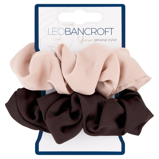 Satin Scrunchies Pink 2 Pack by LEO BANCROFT
