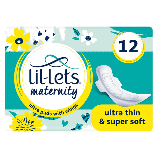 12 Ultra Thin Maternity Ultra Pads by LIL-LETS