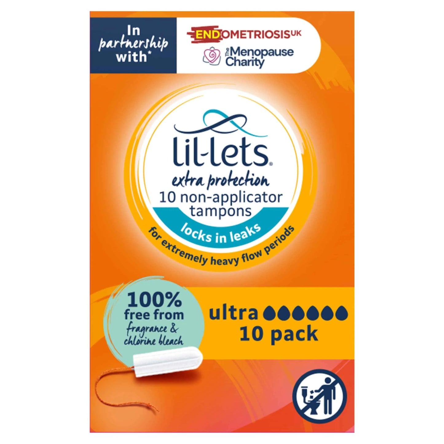 Lil Lets Non Applicator Ultra Tampons 10 Pack by LIL-LETS