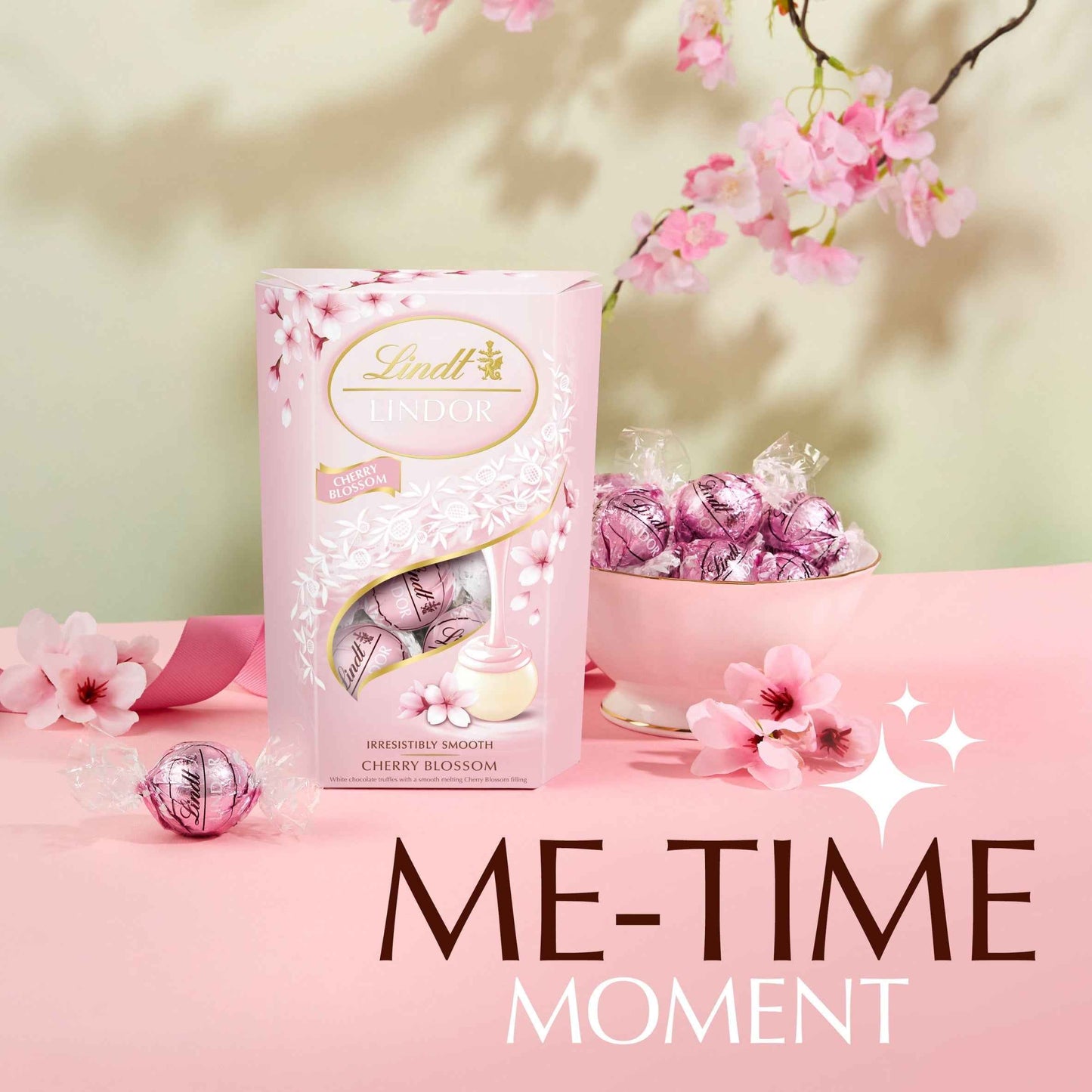 Lindt Cherry Blossom White Chocolate Truffle Box 200g by LINDOR