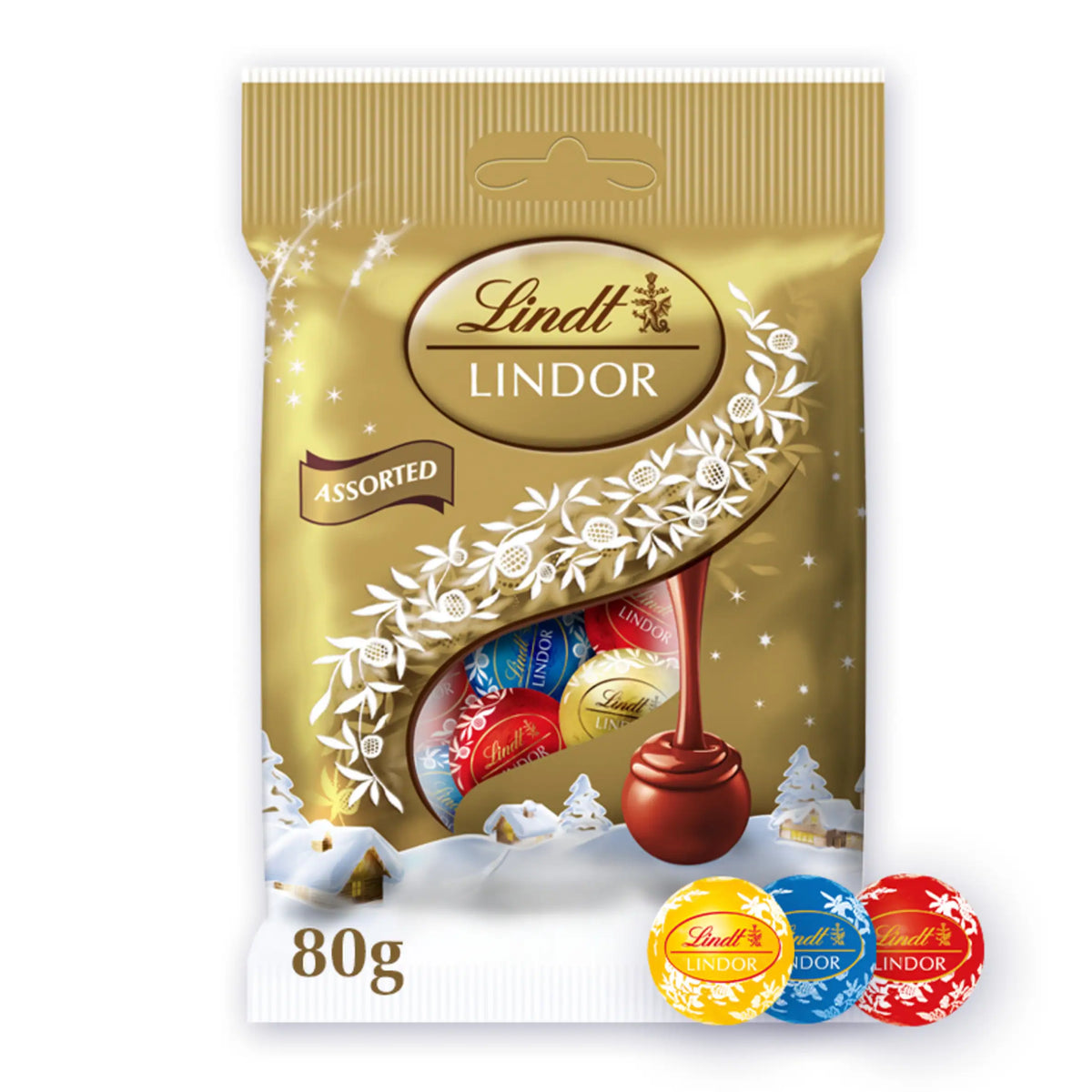 Lindor Assorted Mini Truffles 80g by Lindt at The British Vault
