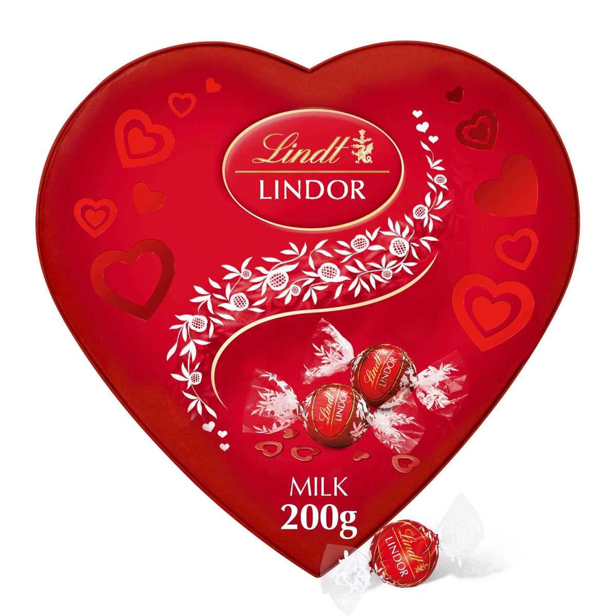 Lindor Milk Chocolate Heart 200g by Lindt