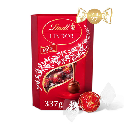 Lindor Milk Chocolate Truffles Carton 337g by Lindt