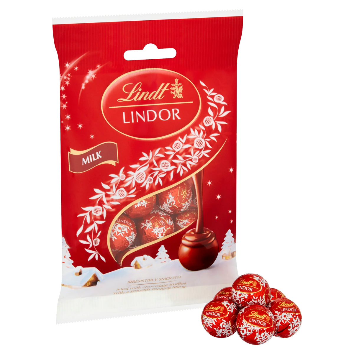 Lindor Mini Milk Chocolate Truffles 80g by Lindt at The British Vault
