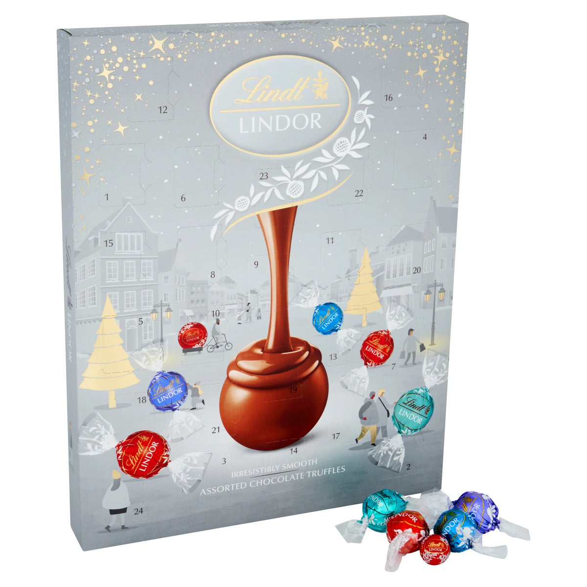 Lindor Silver Advent 233g by Lindt at The British Vault