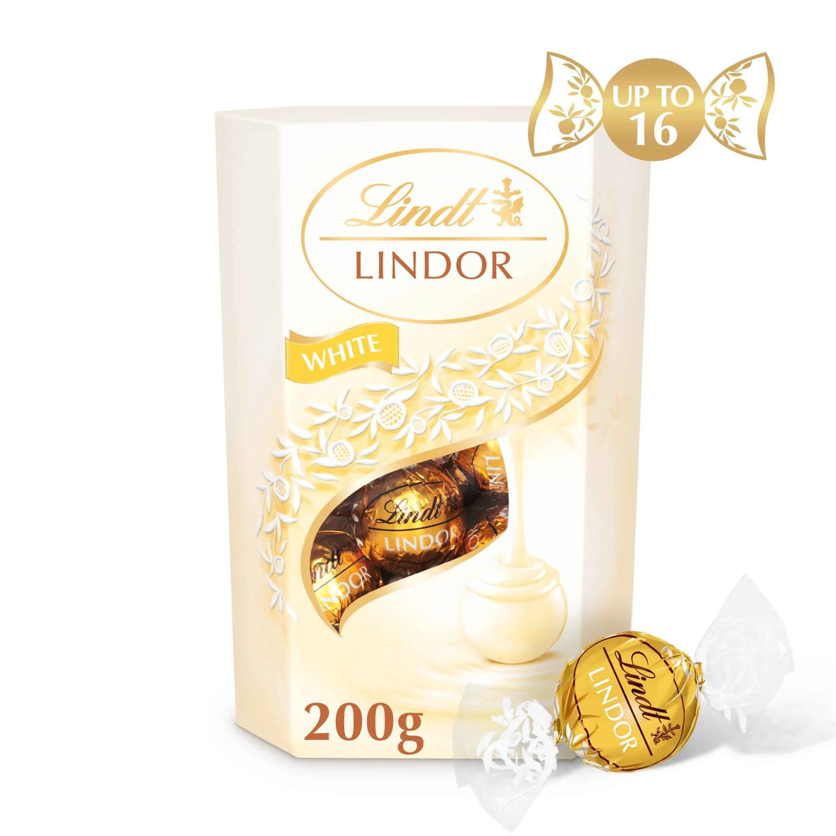 Lindor White Chocolate Truffles Carton by Lindt
