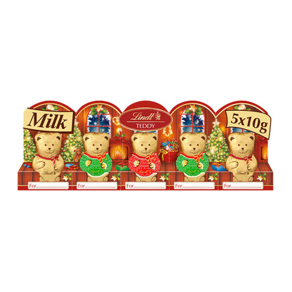 Teddy Perforated 5 Pack 50g by Lindt at The British Vault