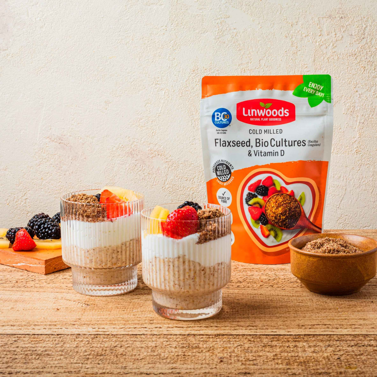 Flax Seeds Biological Cultures & by LINWOODS