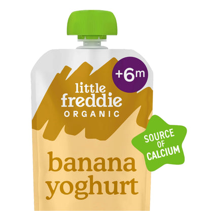 Organic Banana Greek Style Yoghurt Baby Food Pouch by little freddie