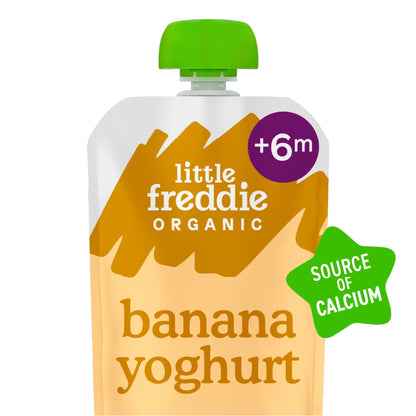 Organic Banana Greek Style Yoghurt Baby Food Pouch by little freddie
