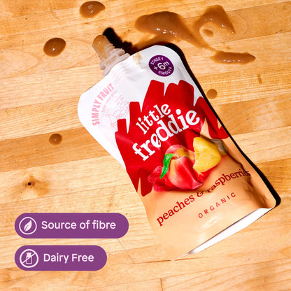 Organic Peaches & Raspberries by little freddie