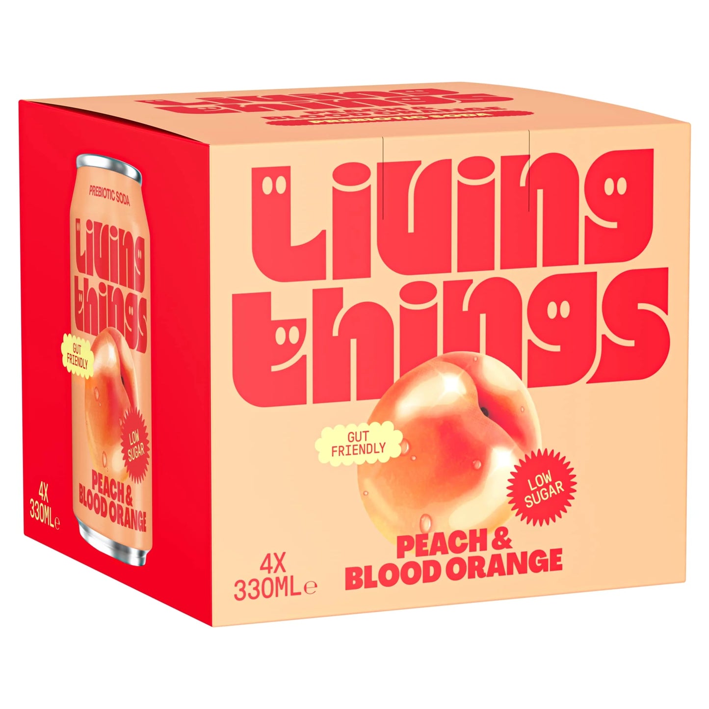 Peach & Blood Orange Soda 4x by Living things
