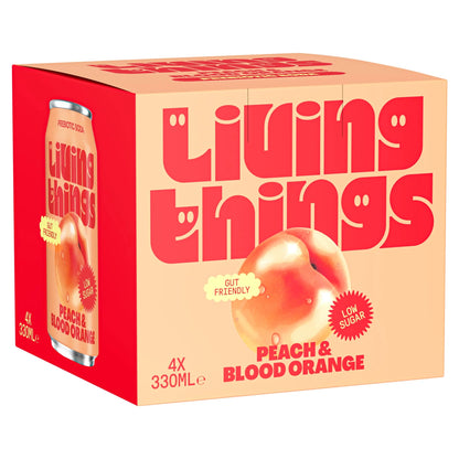 Peach & Blood Orange Soda 4x by Living things