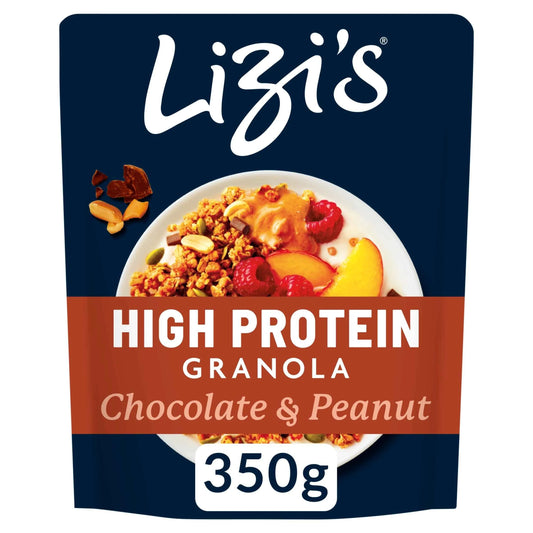 High Protein Granola - Chocolate & Peanut 350g by LIZI'S