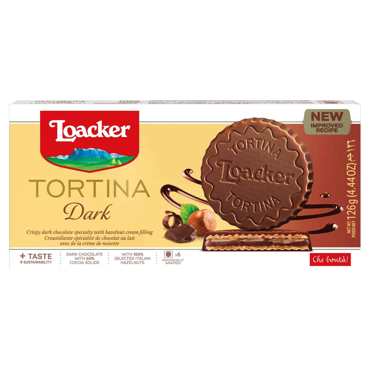 Tortina Dark Chocolate & Hazelnut by LOACKER