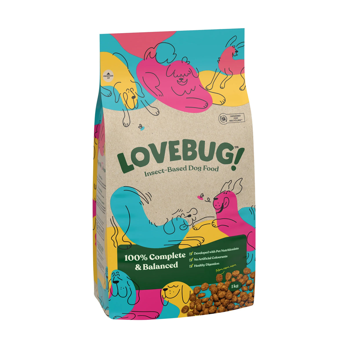 Lovebug Dry Insect Protein Adult Dog Food 1kg by LOVEBUG! at The British Vault