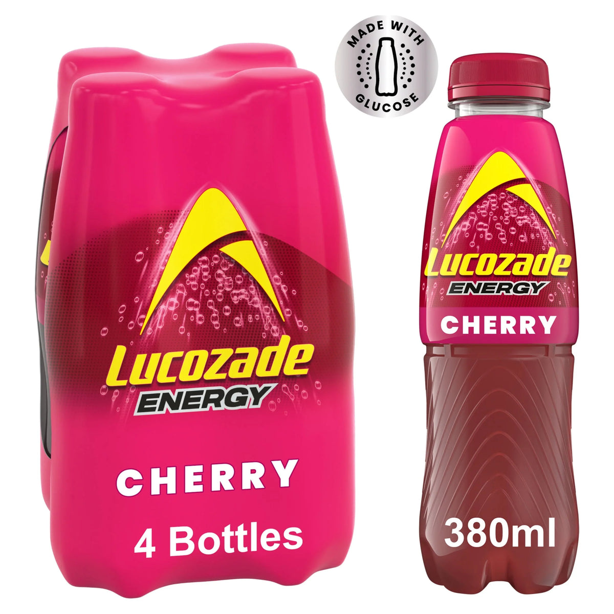 Energy Drink Wild Cherry 4 X 380ml by Lucozade