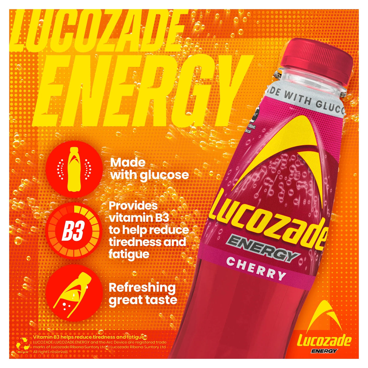 Energy Drink Wild Cherry 900ml by Lucozade