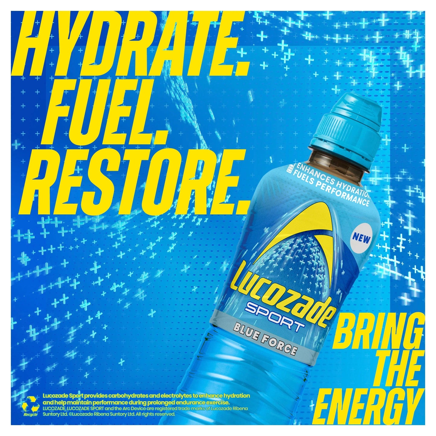 Sport Drink Blue Force 4x500ml by Lucozade