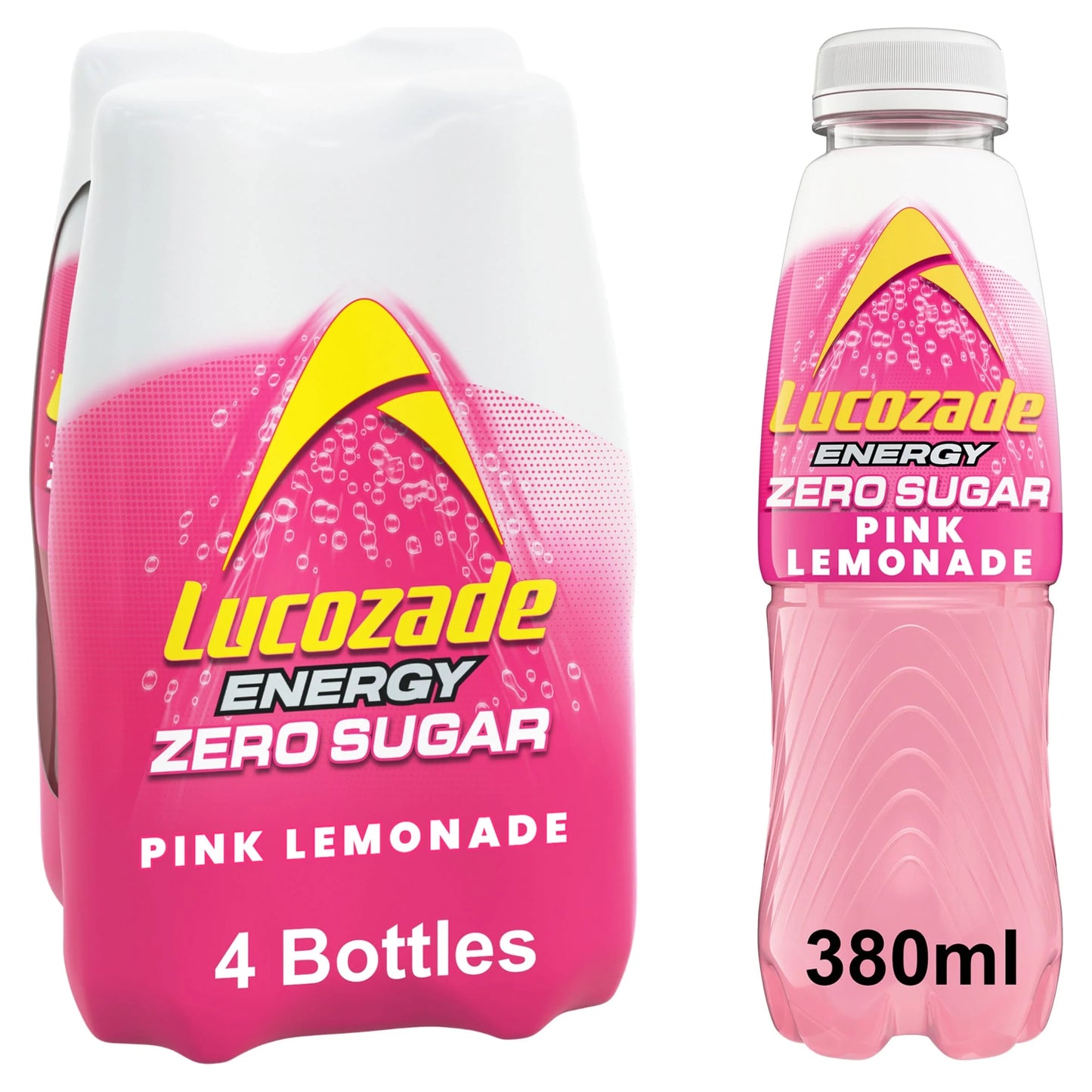 Zero Pink Lemonade 4 X 380ml by Lucozade