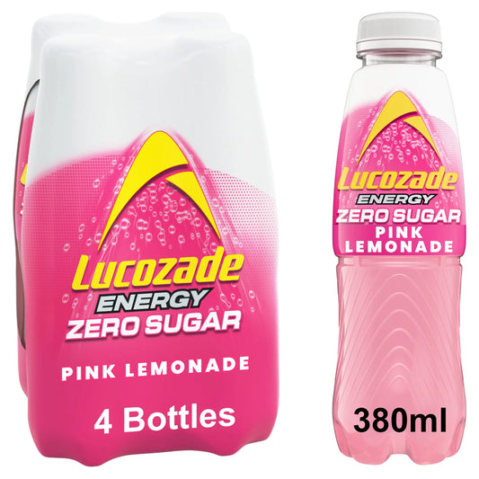 Zero Pink Lemonade 4 X 380ml by Lucozade
