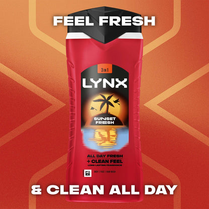 3 In 1 Bodywash Shower Gel Sunset Fresh by LYNX
