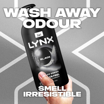 Men Black Body Wash Shower Gel 900ml by LYNX