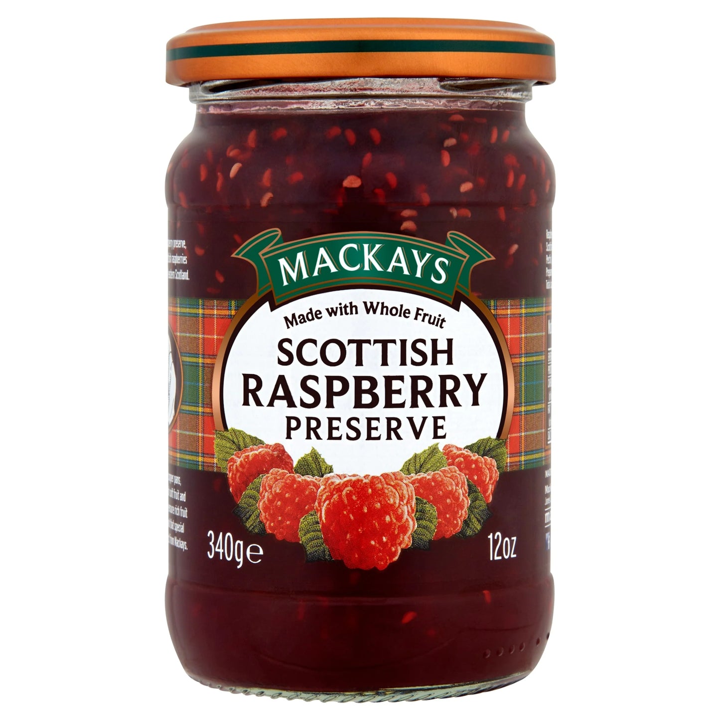 Scottish Raspberry Preserve 340g by MACKAYS