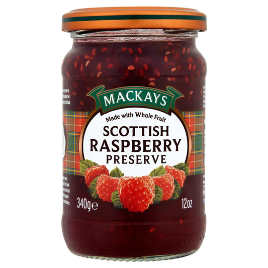 Scottish Raspberry Preserve 340g by MACKAYS