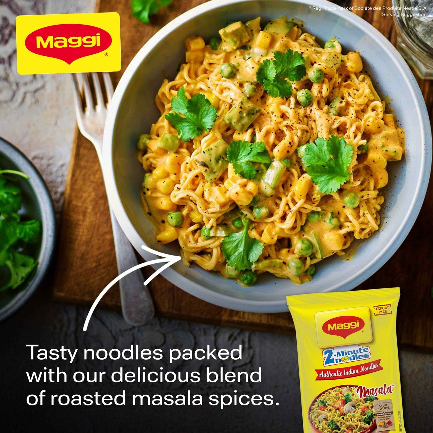 2 Minute Masala Flavour Instant Noodles by Maggi