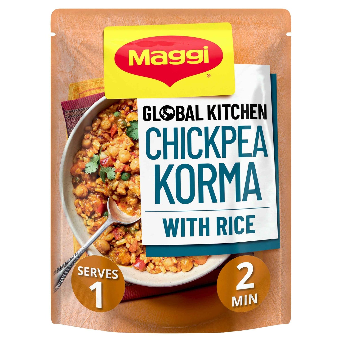 Global Kitchen Chickpea Korma With Rice Ready Meal 260g by Maggi