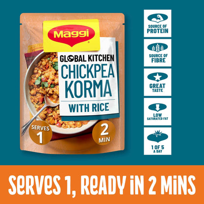 Global Kitchen Chickpea Korma With Rice Ready Meal 260g by Maggi