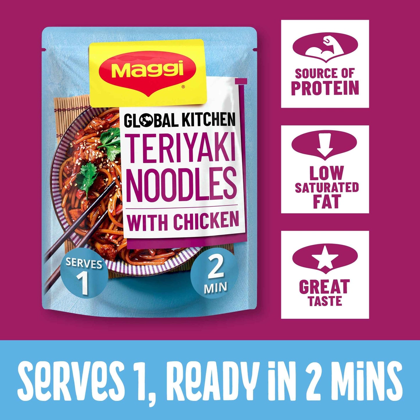 Global Kitchen Teriyaki Noodles With by Maggi