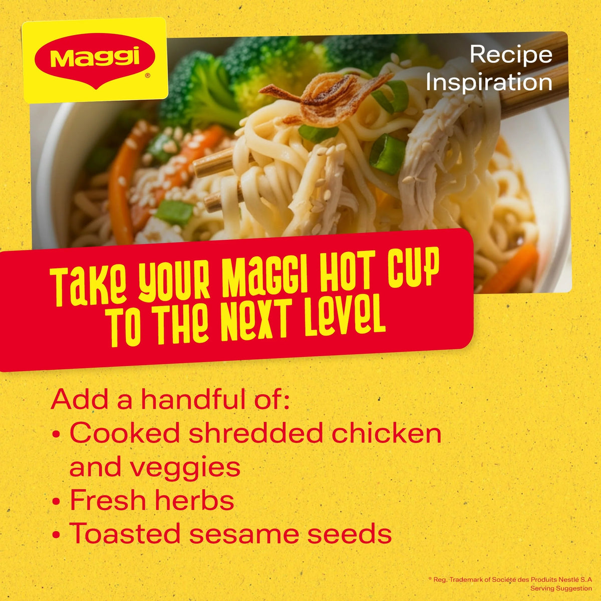 Hot Cup Chicken Noodles Pot 59.2g by Maggi
