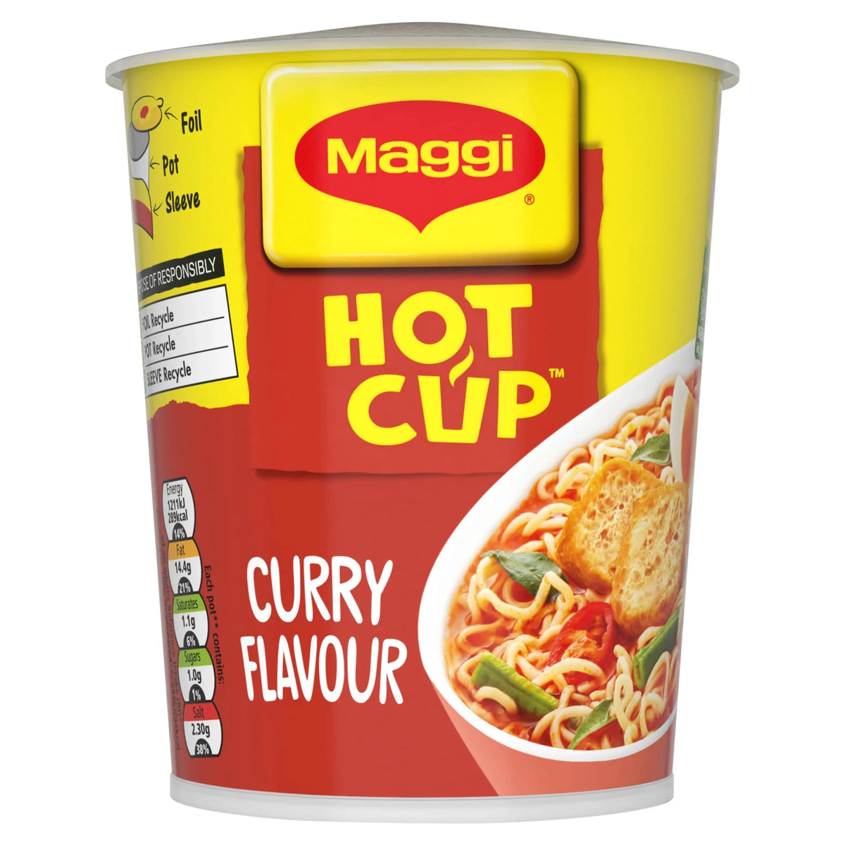Hot Cup Noodles - Curry Flavour 59.2g by Maggi