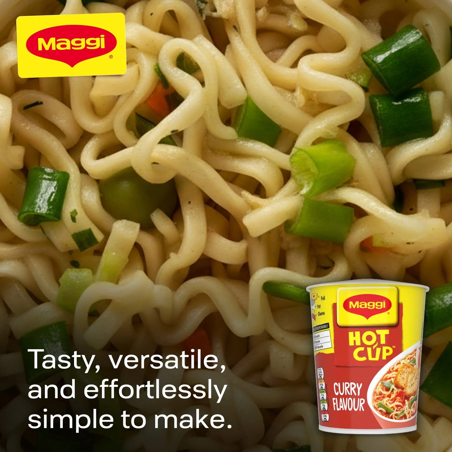 Hot Cup Noodles - Curry Flavour 59.2g by Maggi