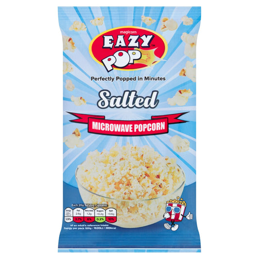 Eazy Pop Microwave Popcorn - Salted 85g by MAGICORN