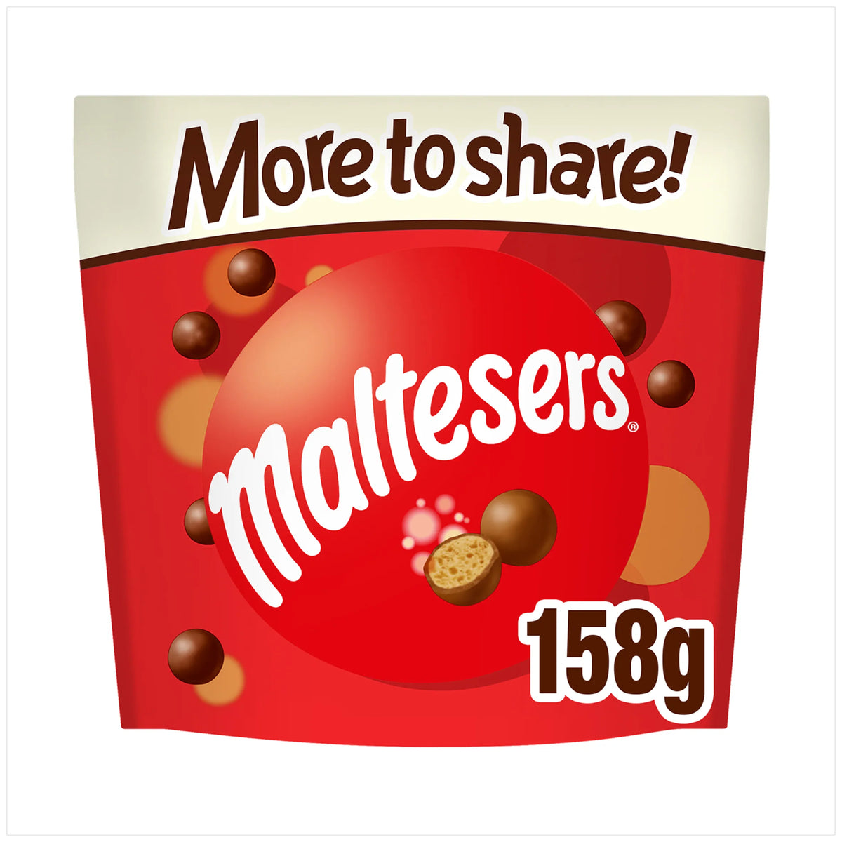 Milk Chocolate Pouch Bag 158g by maltesers at The British Vault