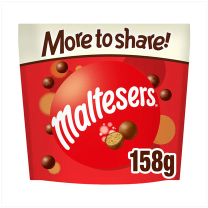 Milk Chocolate Pouch Bag 158g by maltesers at The British Vault