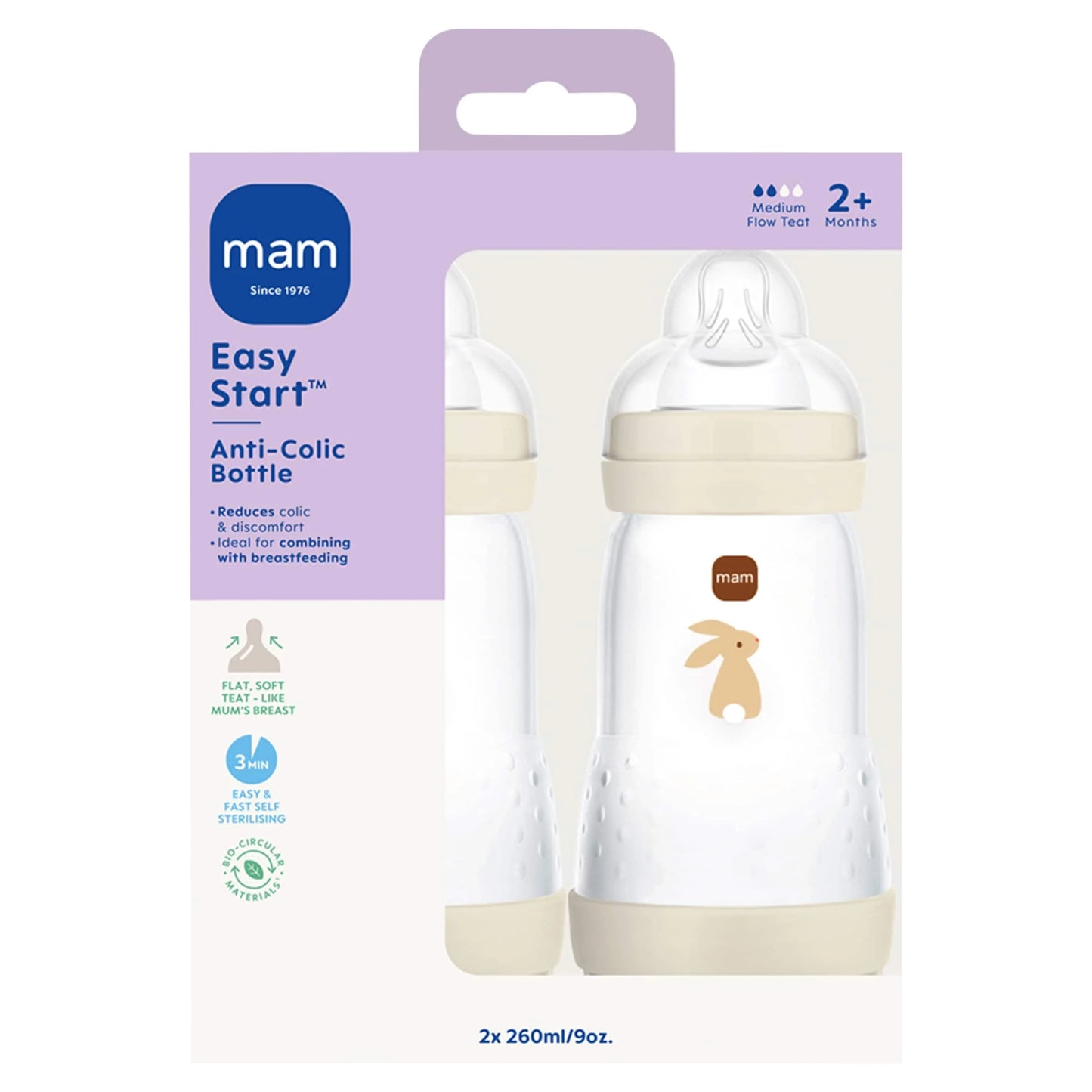 2 Pack Bottles 260ml by MAM