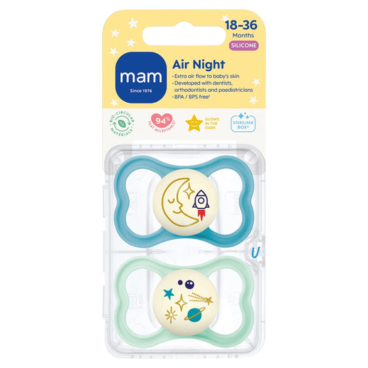 Air Night 18-36m Soother 2 Pack by MAM